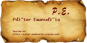 Péter Emanuéla névjegykártya